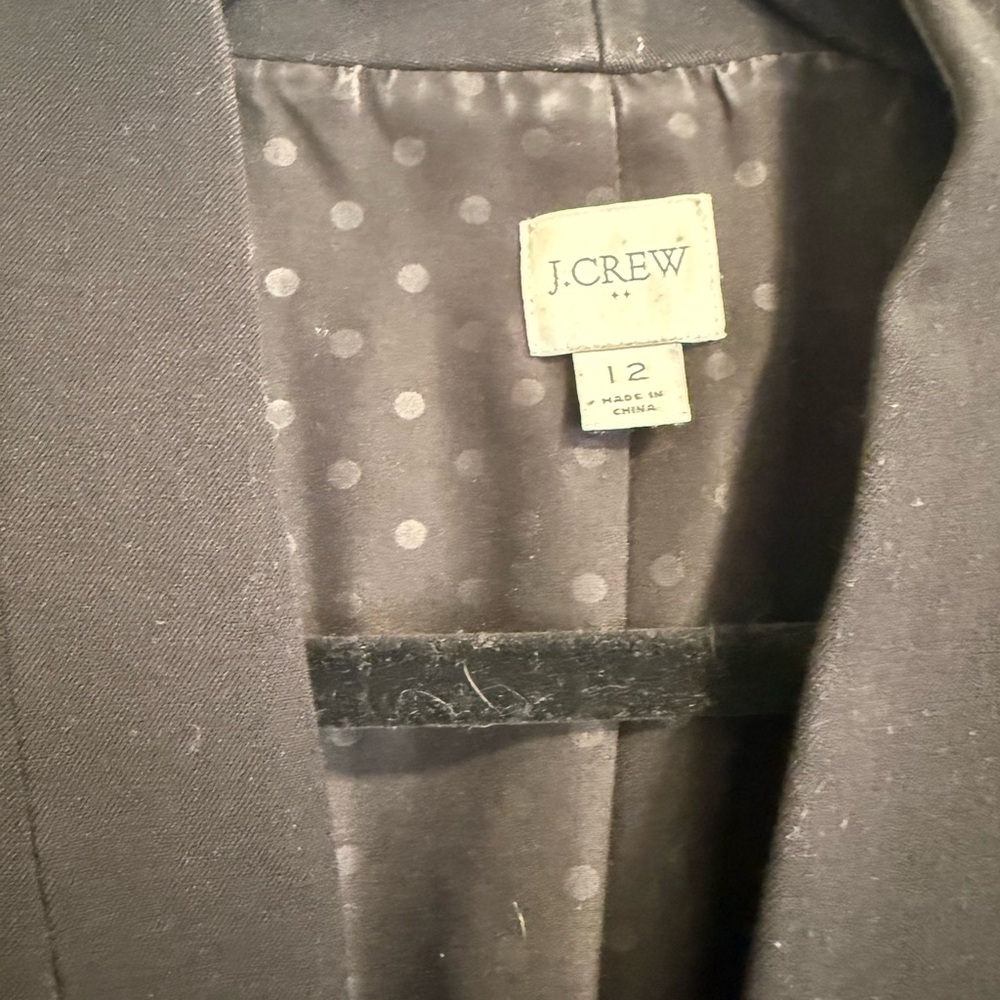 J.Crew Black Schoolboy Blazer | Size 12 | Classic Tailored Jacket - Picture 2 of 3
